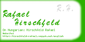 rafael hirschfeld business card